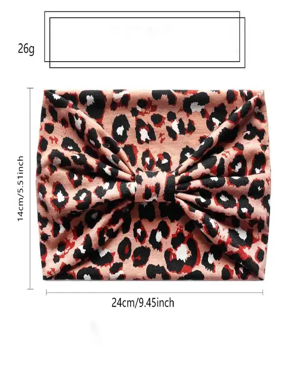 Boho Style Leopard Pattern Hair Band, Elastic Hair Band for Women & Girls, Fashion Hair Accessories for Gym Workout Running 1