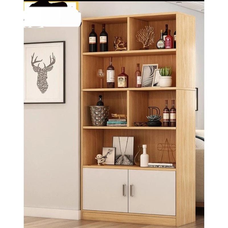 Product Introduction of Kệ trưng bày V150 MÀU GỖ , kệ sách gỗ đựng đồ nhiều ngăn chất liệu MDF 9