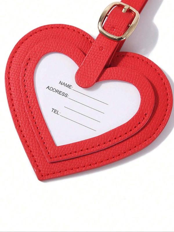 Heart Shaped Luggage Tag, Cute Luggage Tag, Simple Luggage Tag for Women & Men, Fashion Luggage Tag for Travel 0