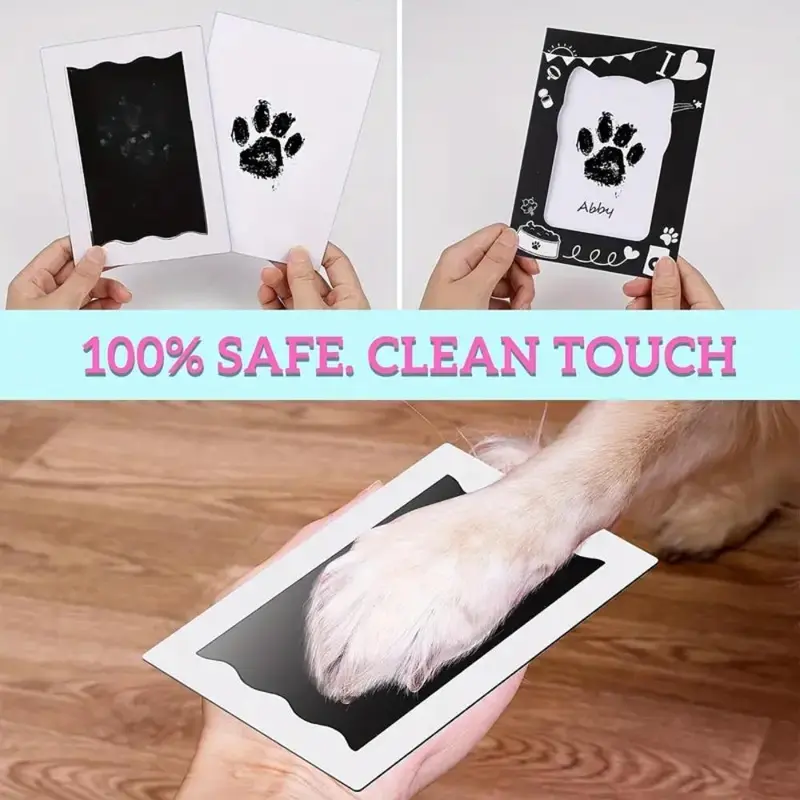 Non-contact Ink Pad, 1 Count Black Ink Color Touchless Ink Pad for Safe Footprint, Handprint & Pet Print Stamping, DIY Keepsake Supplies, Gift for Girlfriend, Halloween Gifts, Back To School Supplies, Holiday Essentials 4