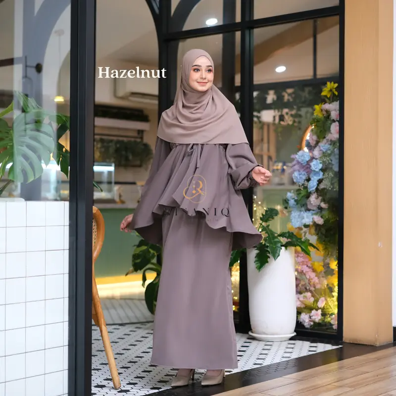 Raya Set Rok by Risaniq- Dress Set Rok Ala Malaysia- Baju Kurung Cantik dan Elegan- Atasan Set Bawahan 3