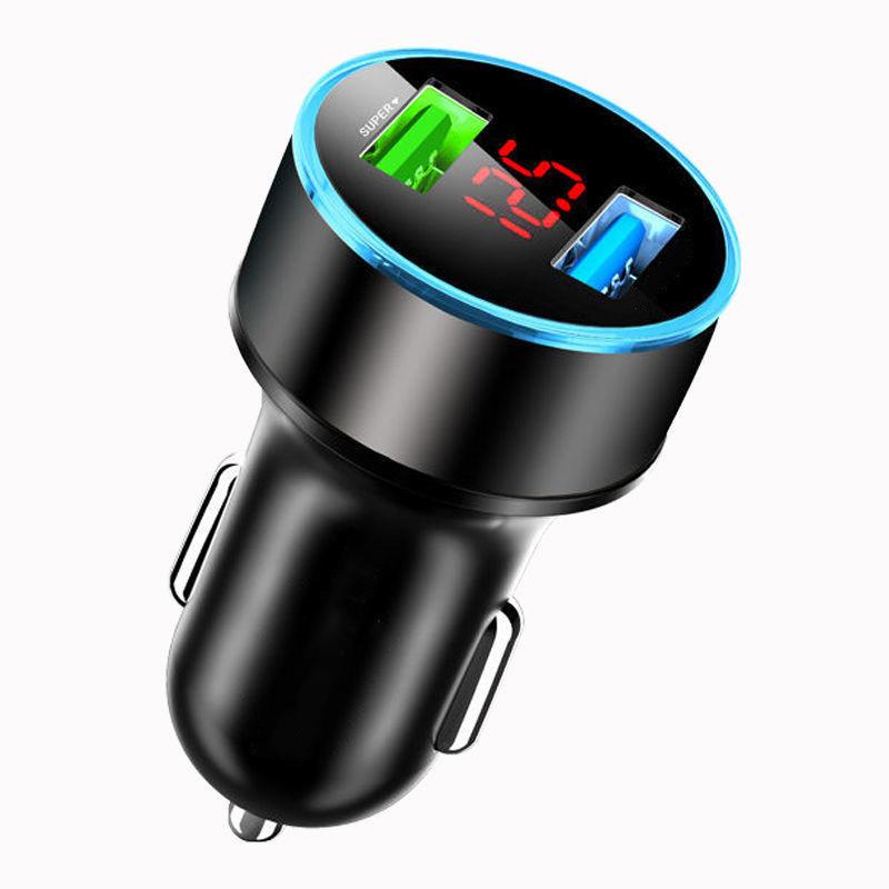 Car Charger Super Fast Charge Cigarette Lighter Digital Display Flash Charger for Android Apple Car Conversion Car Charger Plug 6