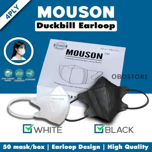 Masker Duckbill Mouson 4 ply Masker Earloop 4ply 50 pcs