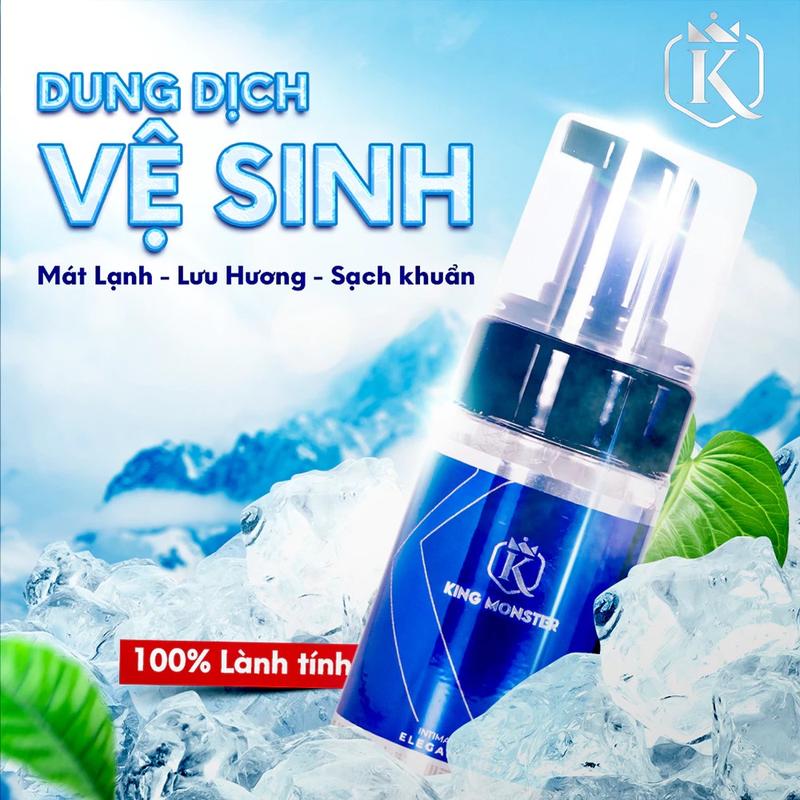 Bọt Vệ Sinh Nam King Monster 100ML - Kháng Khuẩn - Thơm & Mát Lạnh - Hương Nước Hoa Quyến Rũ combo lich lam