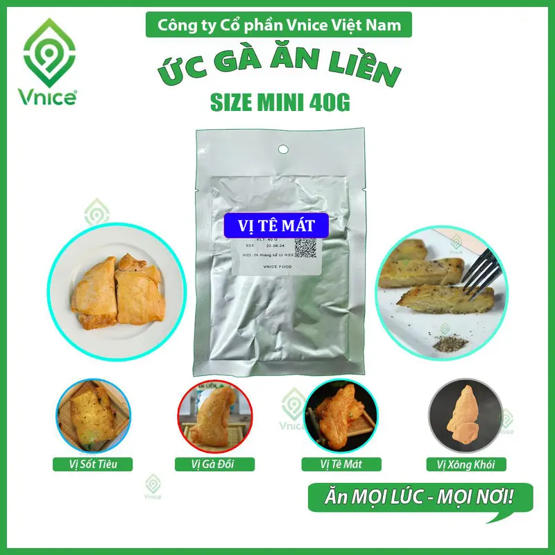 [GÓI TRẢI NGHIỆM] GÓI NHỎ 40G ỨC GÀ ĂN LIỀN KAWAI (không đóng túi rồng xanh) - Bữa Ăn Nhanh Gọn, Đầy Dinh Dưỡng, Xé Túi Ăn Ngay - Size 40G - V9 Food (Cay) 6