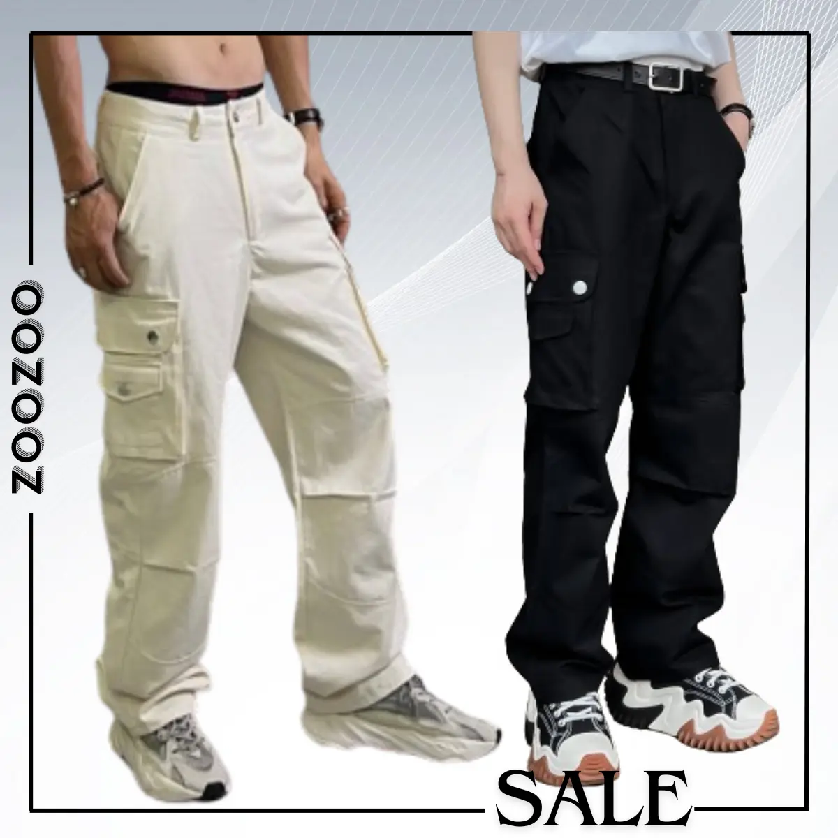 ZooZoo- Quần Cargopant Nam Nữ chất KaKi DOUBEL túi hộp thiết kế
