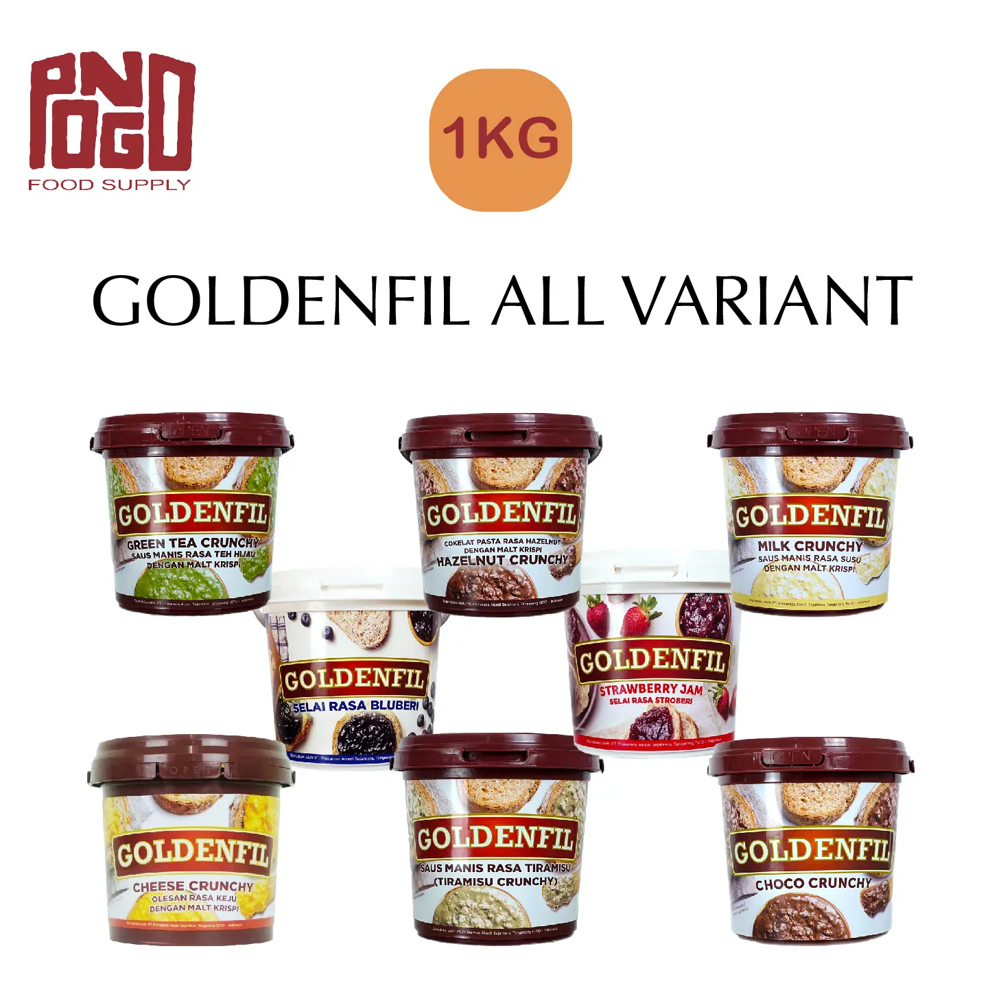 Goldenfil 1Kg All Variant choco crunchy choco coklat goldenfil tiramisu strawberry collins