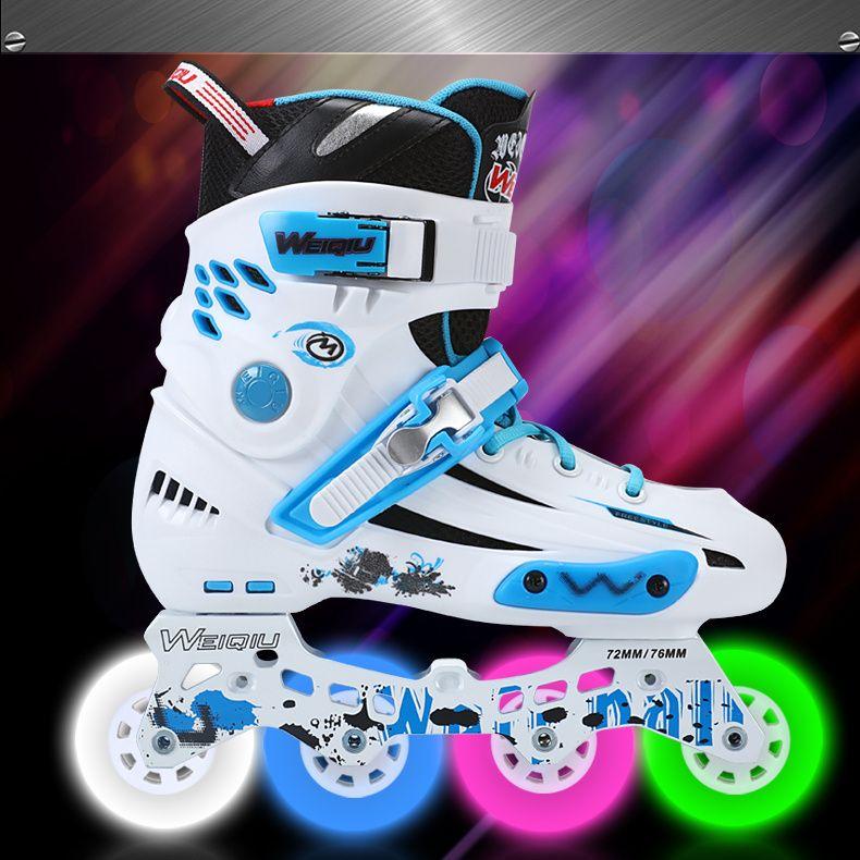 Roller Skates For Adults Inline Skates Single Row Roller Skates Youth Fancy Flash Skates Beginner 6