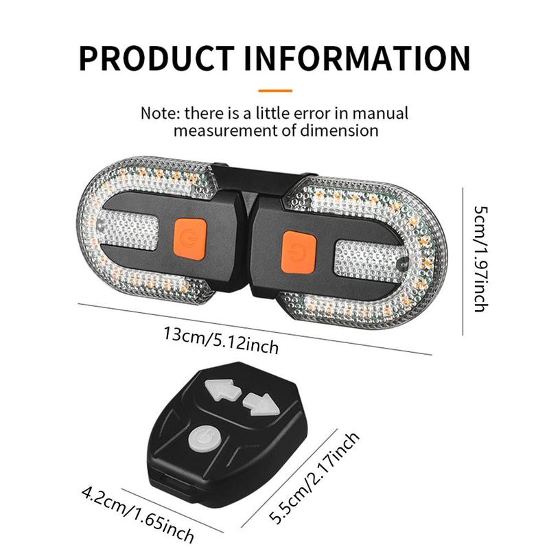 Product Introduction of Bicycle USB Charging Wireless Remote Control Turn Signals, 1 Count Removable Bike Night Riding Warning Tail Lights, Bicycle Accessories 12