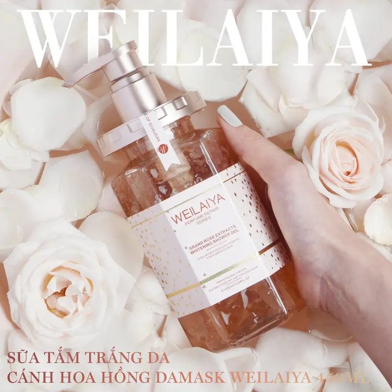 [Tặng túi tote] Sữa tắm trắng da, làm sạch da toàn thân Niacinamide Weilaiya thơm lâu phù hợp cho mọi loại da 450ml Dưỡng Body Skincare Dưỡng Da 3