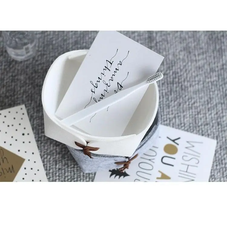 Hộp lưu trữ đồ trang sức để bàn, với chìa khóa vào cửa, Giỏ lưu trữ đồ Lặt Vặt được làm bằng vải Nỉ, hoàn thiện đầu giường, loại gấp, giỏ lưu trữ 8