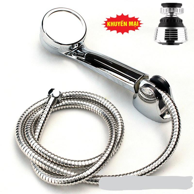 Bộ vòi hoa sen tăng áp tặng kém đầu vòi rửa điều hướng 360 độ VHS02-DV01