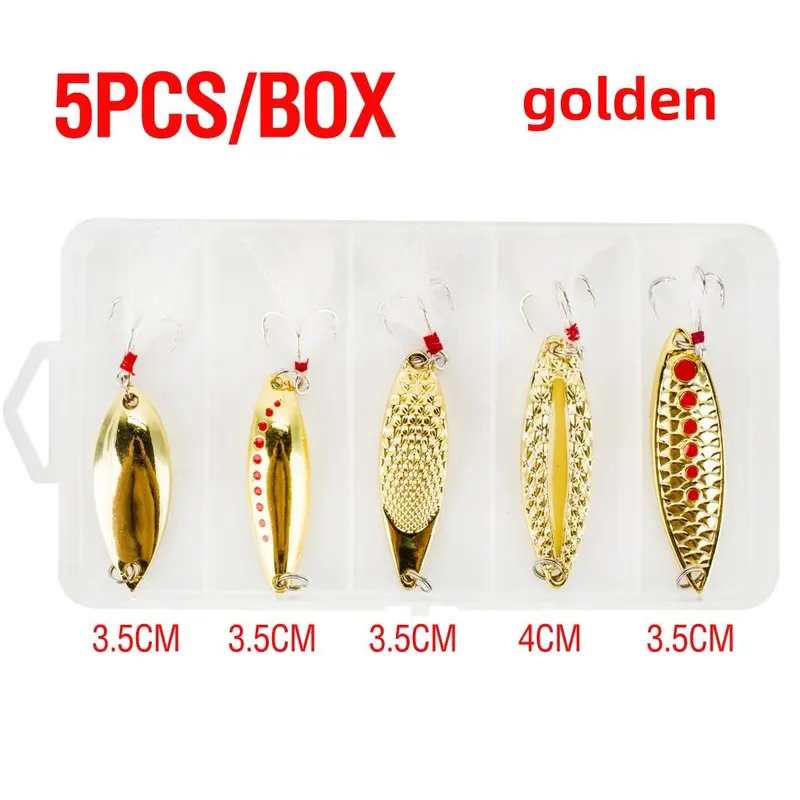 Fishing Lure, 5/10pcs Metal Casting Lure, Slow Jig Luminous Spinner Swim Bait, Hard Artificial Bait Sequin Fishing Lure, Fishing Accessories 3