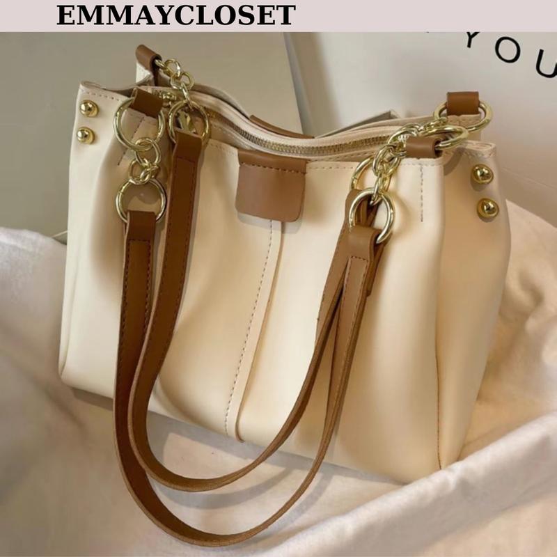 Túi xách nữ túi đeo chéo công sở size 30 EM422 Bag Nữ Bag Nữ Chữ Nhật Hình Chữ Nhật Da Kem Da Kem