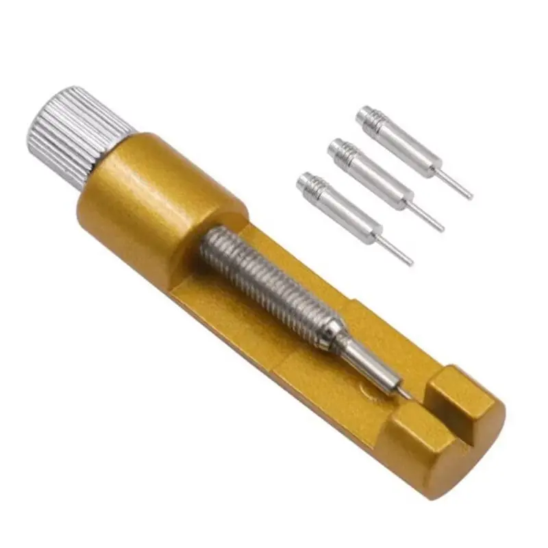 Watch Band Link Adjustment Tool, 1 Set Watch Band Link Adjustment Tool with Replacement Pins Remover Adjuster Repair Tool Kit, Watch Repair Tool