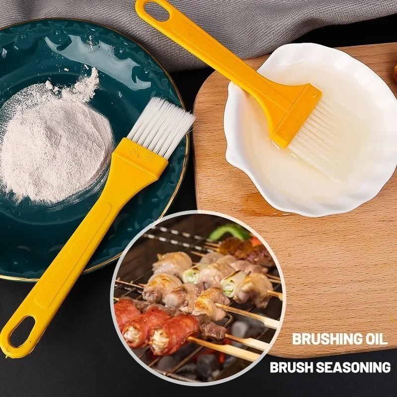 Oil Barbecue Brush Baking Pastry Cooking Oil Brushes High Temperature Resistant Plastic Handle 1