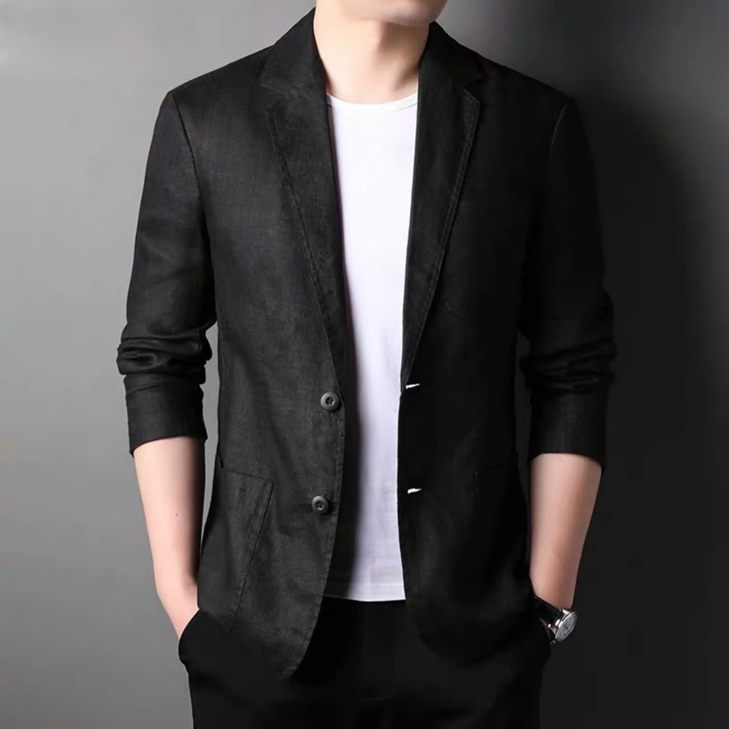 Áo khoác Blazer Nam dài tay unisex basic chất linen cao cấp ,hợp mọi thời đại, phong cách Hàn Quốc, Áo Vest nam nhiều màu lựa chọn