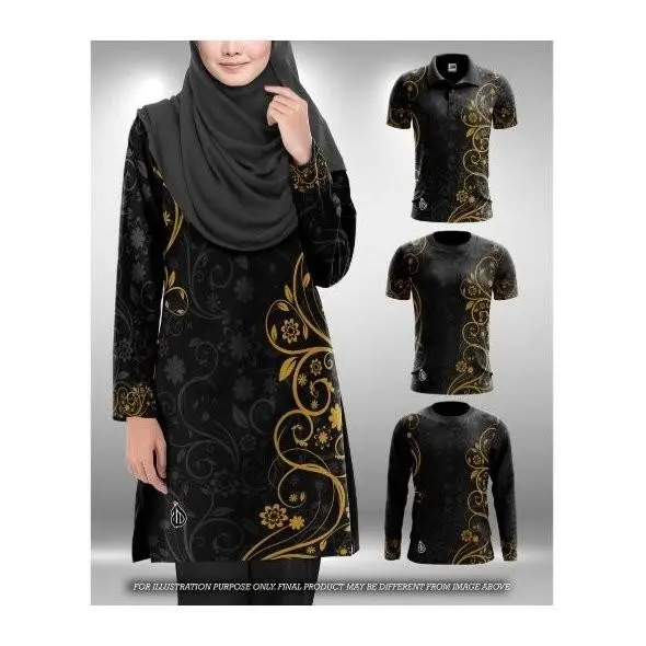 A007  Songket Sublimation Muslim T-Shirt
