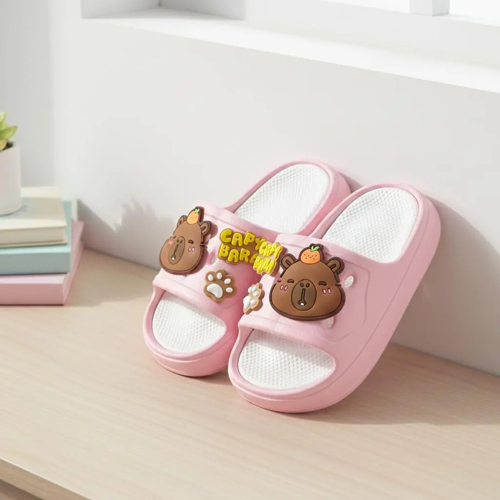 For Love&Lemons SANDAL SLOP ANAK PEREMPUAN MODEL CAPYBARA/SANDAL  SANDAL LUCU ANAK PEREMPUAN