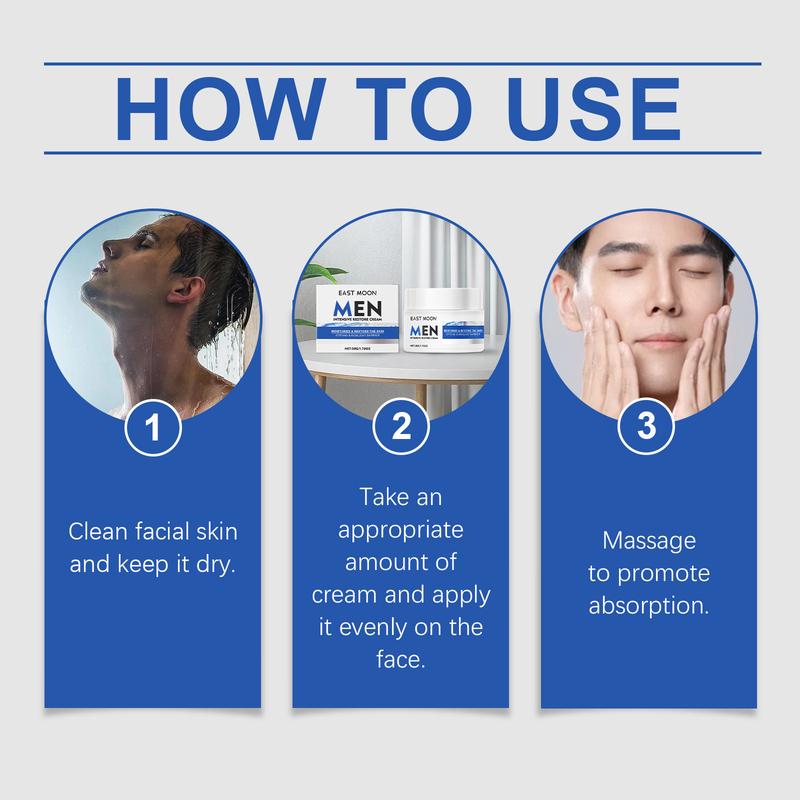 Product Introduction of Men's Cream, A variety of plant extracts, brightening the complexion, moisturising the facial, firming the skin, lightening wrinkles, Men's Facial, 50ml 17