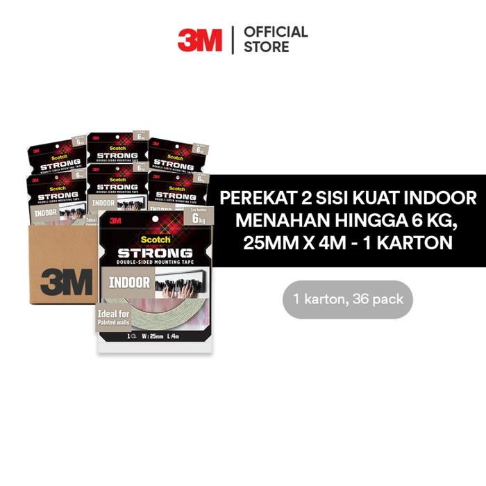 Gambar 3M™ Scotch® Double Sided-Mounting Tape, Strong, Menahan hingga 2.8kg, 1 pc, 12 mm x 4 m - 1 Karton dari 3M Indonesia Official Kab. Tangerang Tokopedia