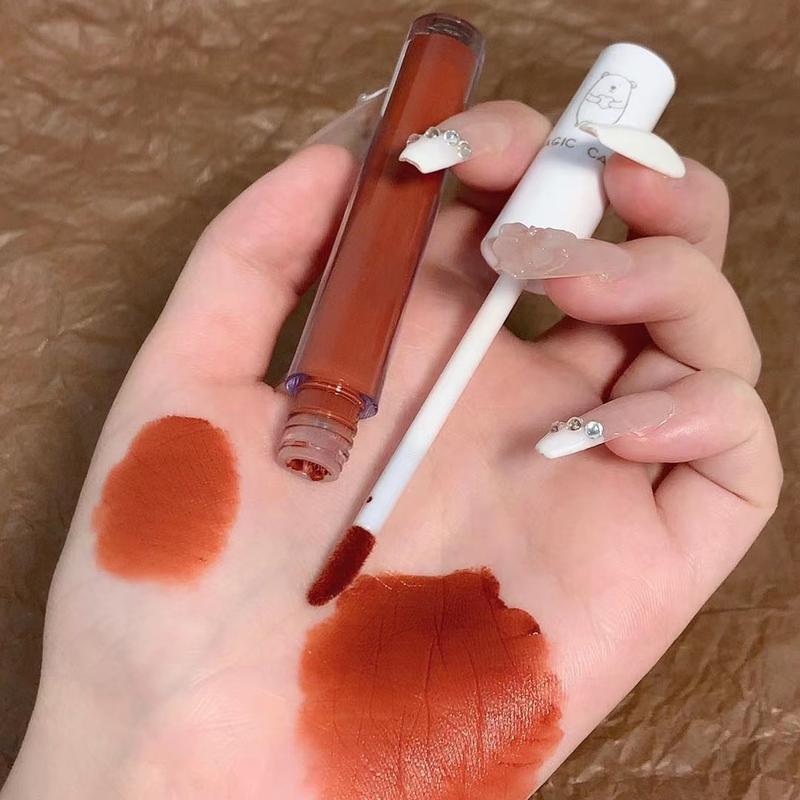 Product Introduction of 6Pcs/box NEW  Love Bear Lip Glaze Lip Stain Set Matte Moisturizing Waterproof Long Wearing Lip Tint 3