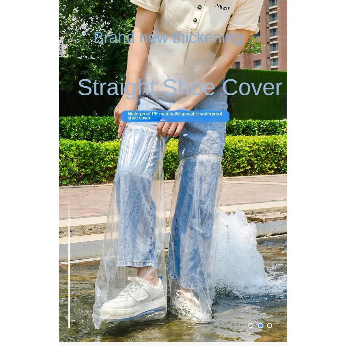 Shoe Cover Straight Thickening High Protection Shoe Cover Dust and Rain Proof PE Shoe Cover Wholesale Disposable Shoe Cover Long Tube over the Knee