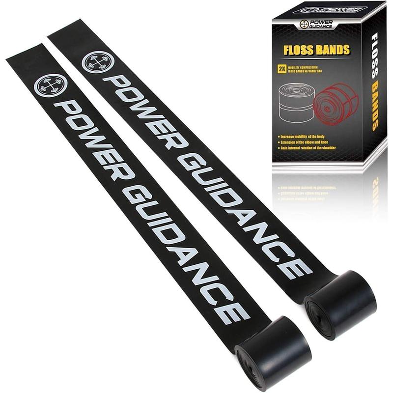 POWER GUIDANCE Muscle Floss Bands - Compression & Mobility Recovery Bands - Enhance Movement Boost Circulation Reduce Soreness - Black & Red Combo POWER GUIDANCE Muscle Floss Bands - Compression & Mobility Recovery Bands - Enhance Movement Boost Circulation Reduce Soreness - Black & Red Combo