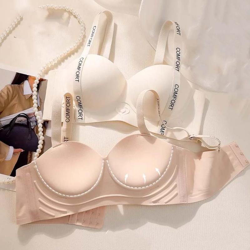 Product Introduction of Soft Letter Wireless Deep V Bra Shockproof Anti-sagging Brassiere for Women Traceless Lingerie Seamless Bras Running 15