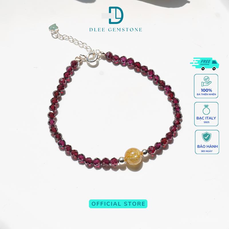 Vòng Tay Đá Facet Thiên Nhiên D'LEE Mix Hạt Đá Theo Mệnh Thanh Lịch Duyên Dáng LT15