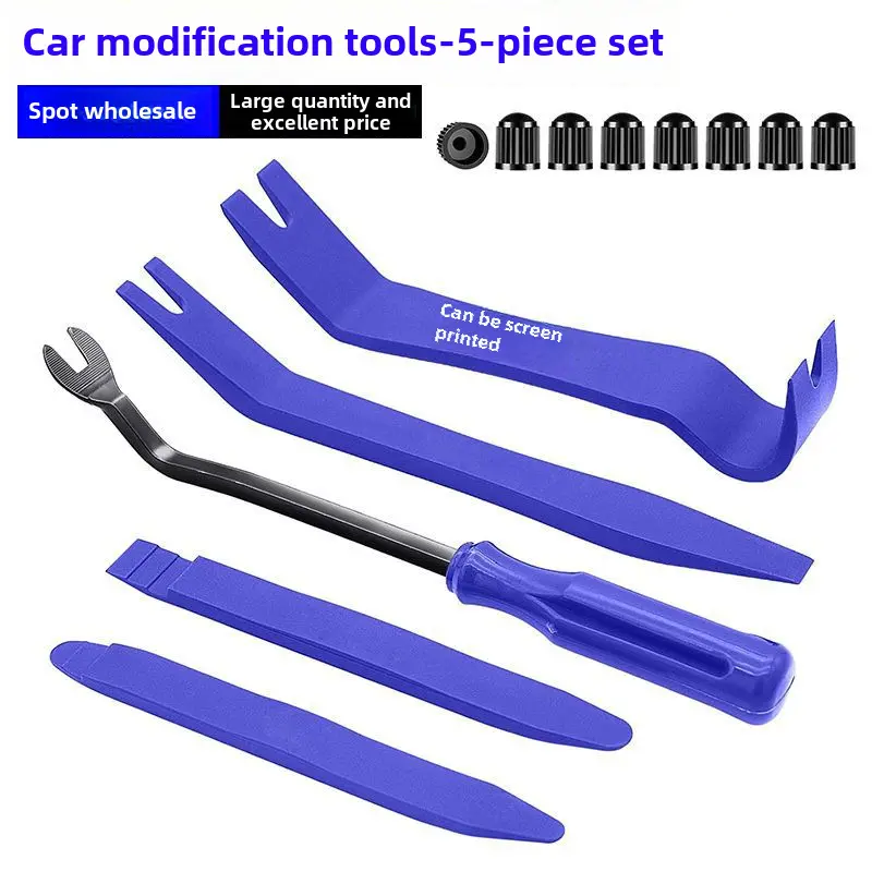 Car Acoustics Dismounting Tool 5-Piece Central Control Panel Installation and Repair Tools Crow Plate Disassembly 6-Inch Screwdriver for Plastic Button
