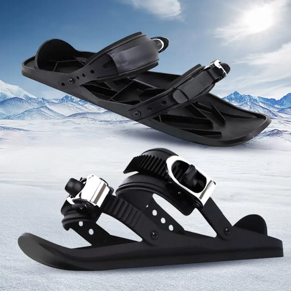 Mini Short Ski Skates Short Shoe Snowblades Adjuatable for Winter Outdoor Sports
