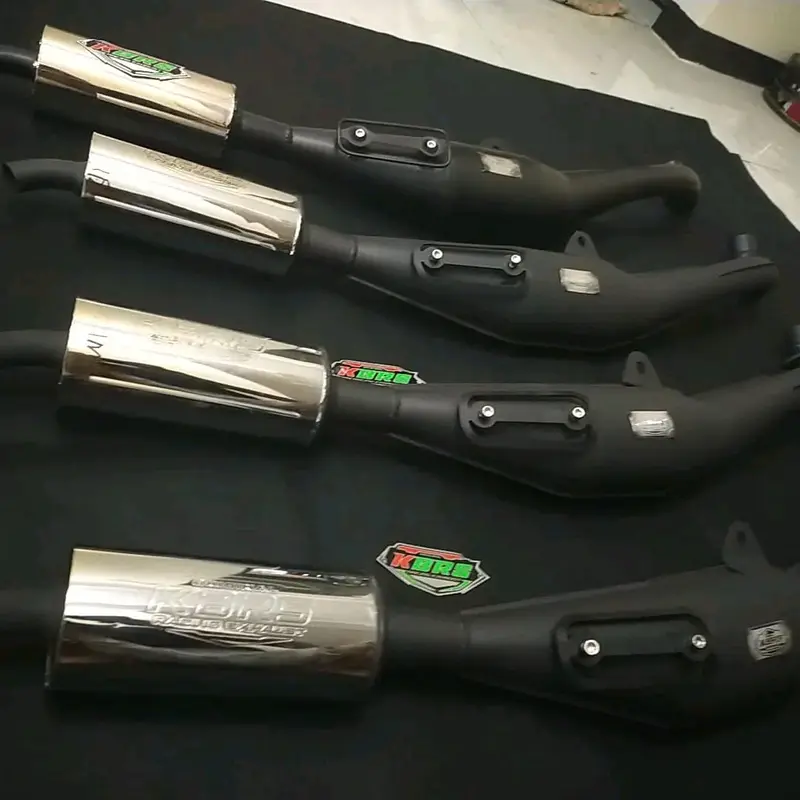 KNALPOT FIZR PERUT HITAM TAMENG FULL MODEL AHM BY KBRS RACING EXHAUST Motorcycle 2