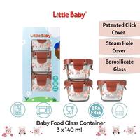Gambar Little Baby -Glass Food Container Borosilicate Glass Container Set 3 pcs 140mL - Abu-Abu / Penguins dari Little Baby Indonesia Kab. Tangerang 4 Tokopedia