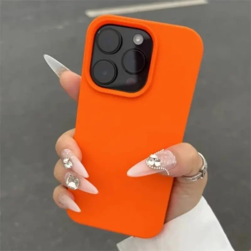 New Half Pack Silicone Case Matte Simple Solid Color Casing for IPhone 16 15 14 13 12 11 Pro Max Fall Prevention Soft Back Cover Borderless Button Shell 2