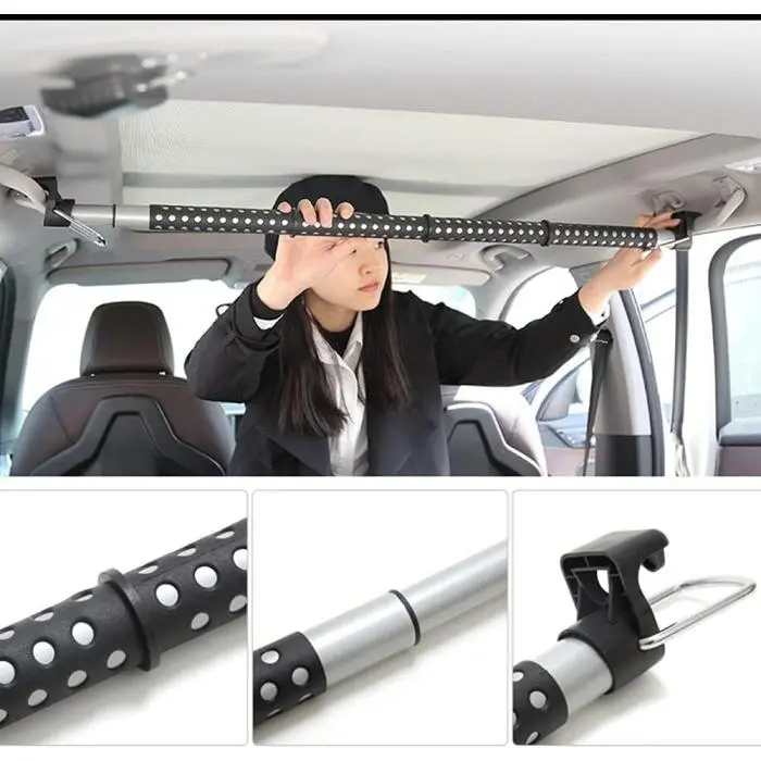 Tiang Gantungan Jas Baju Mobil Car Hanger Bar Hand Grip Expandable Kendaraan