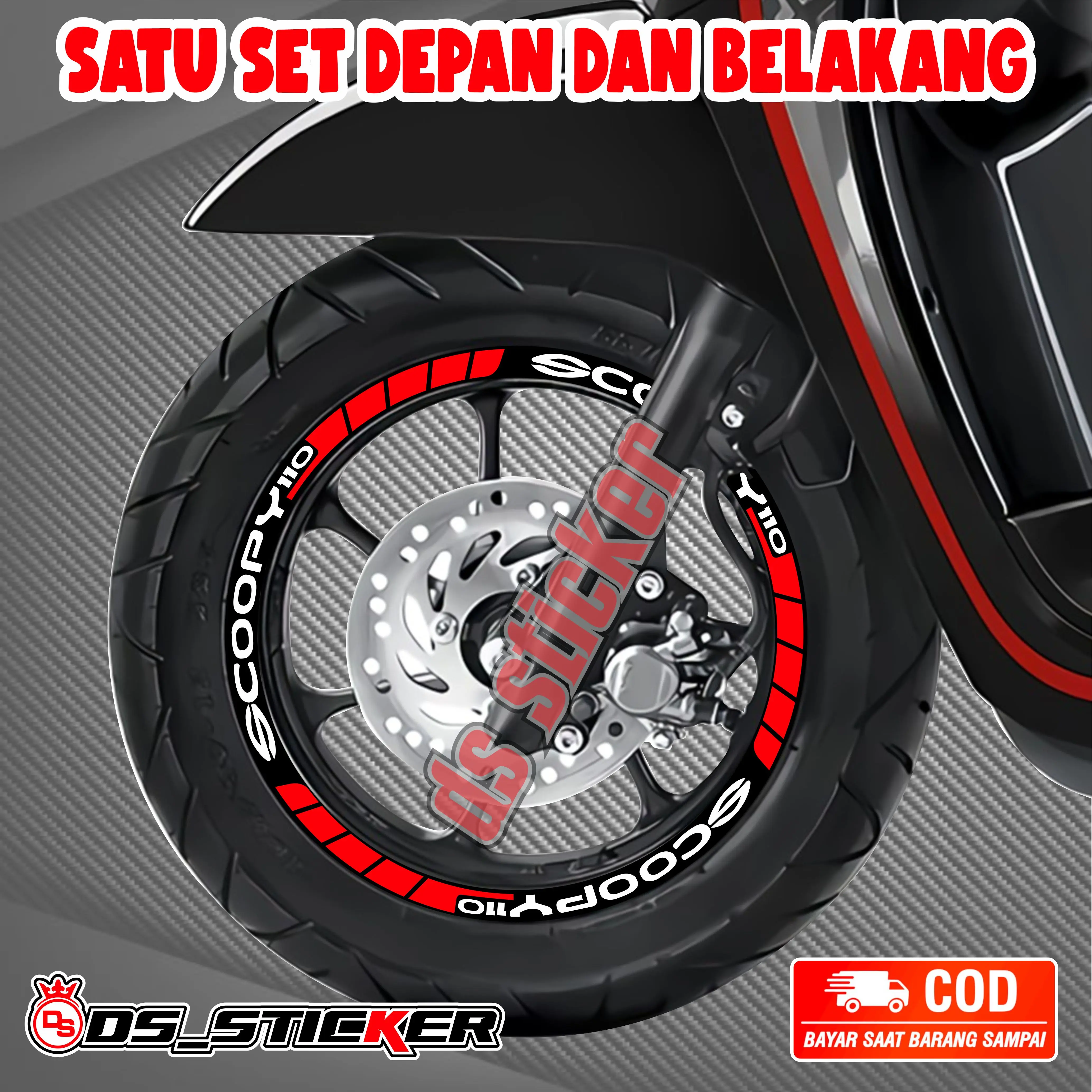 stiker velg sticker velek Scoopy Motorcycle