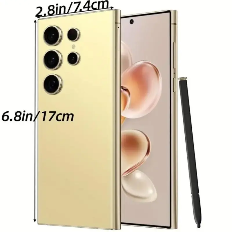 2025 Latest 6.8 Inch Unlocked Android 5G Large Smartphone - 1080*1920 HD Display, Dual 108MP 48MP Camera, Long-Lasting 6800mAh Battery, Fast Charging, GPS Function, Built-in Stylus, Facial/ Fingerprint Recognition Unlock, 8GB RAM 256GB ROM, 4
