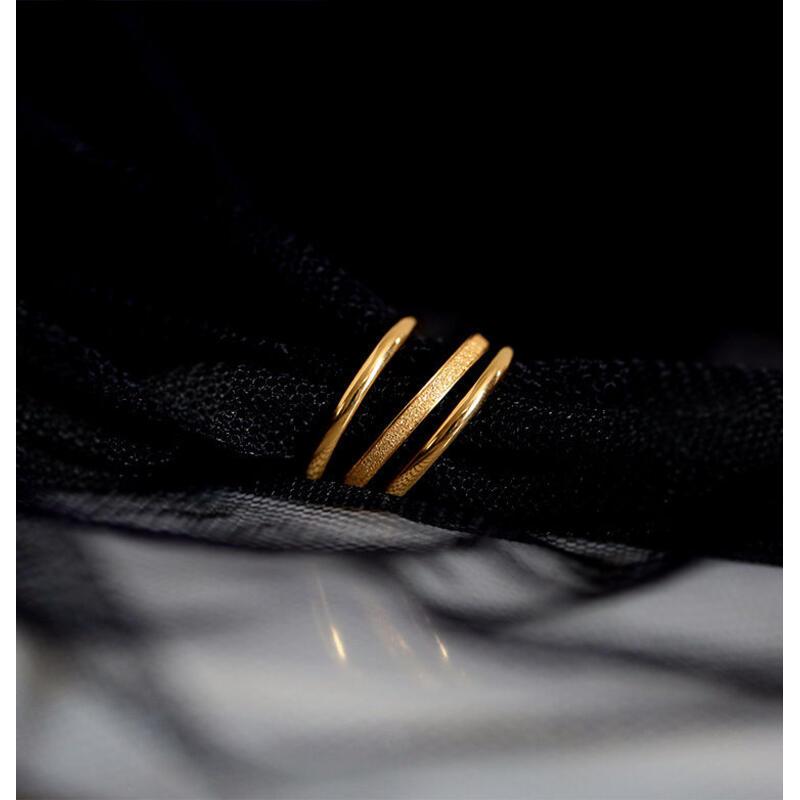 Product Introduction of Yuki's 3pcs New Fashion Rings For Women Jewelry Wedding Adjustable Opening Of Three-piece Suit Engagement Stainless Steel Three Ring Set 4