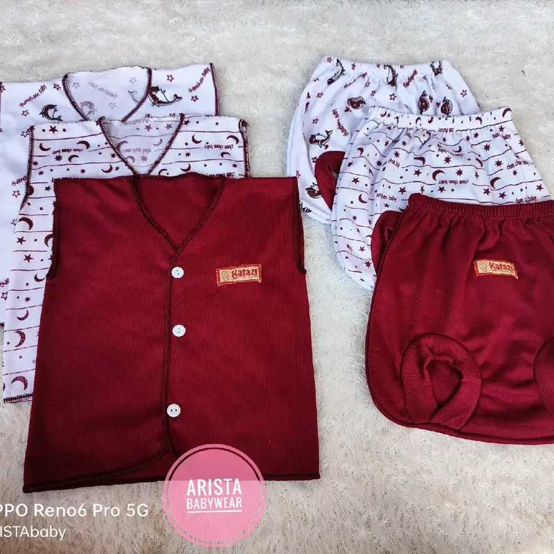 ￼18pcs baju+celana bayi mix polos & motif SNI Chamchambaby 1