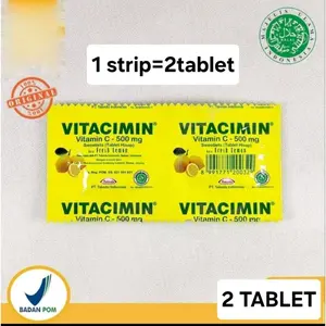 terlaris VITACIMIN HARGA 1STRIP / 2TABLET VITAMIN C VITACIMIN FRESH LEMON