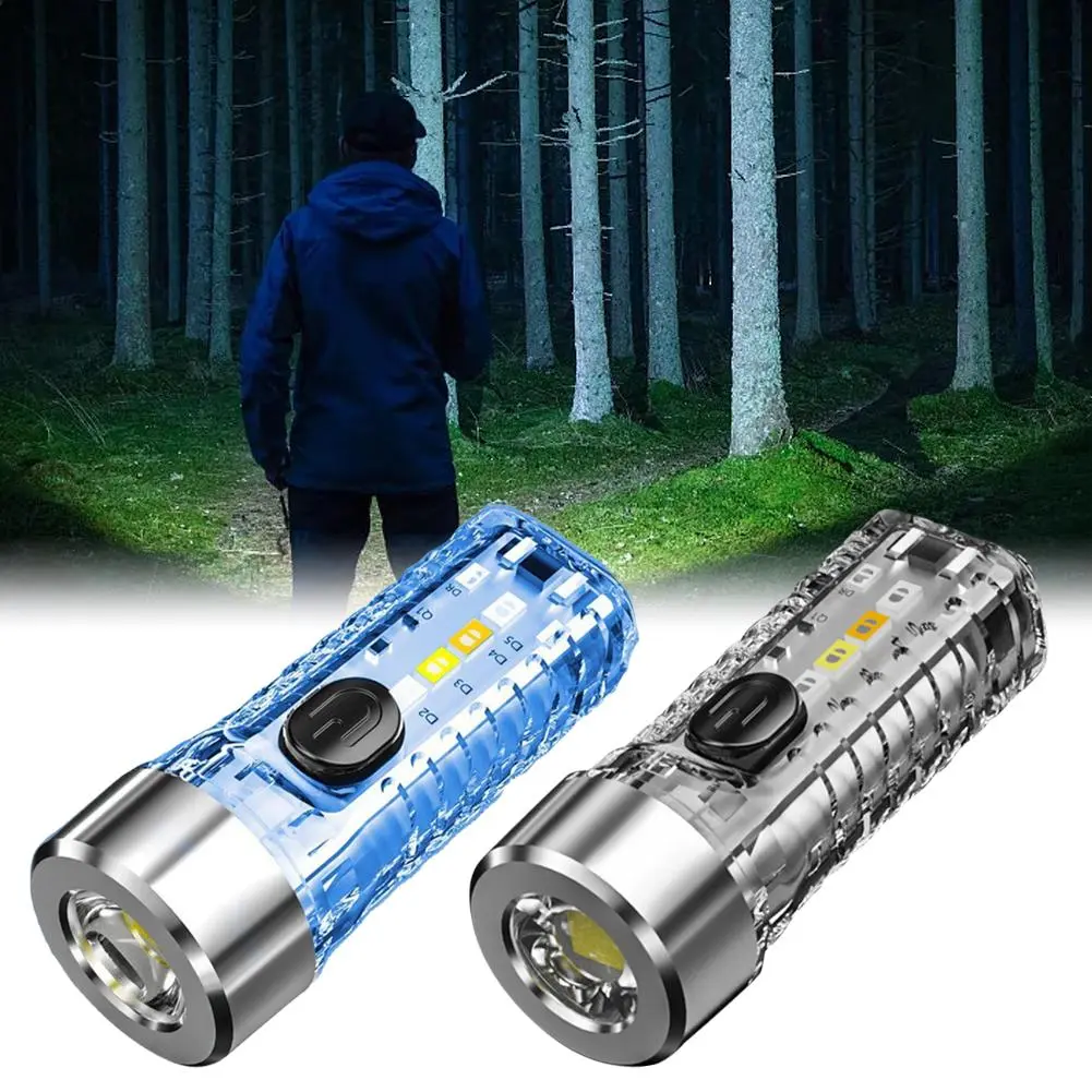 Keychain Flashlight Mini LED Flashlight Strong Light Flashlight