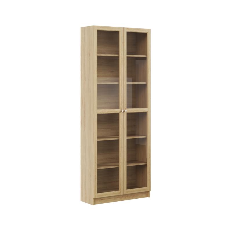 HAPPY FURNITURE , kệ sách 6 tầng cửa kính - CATY , KSA_010 , 80cm x 30cm x 202cm 2