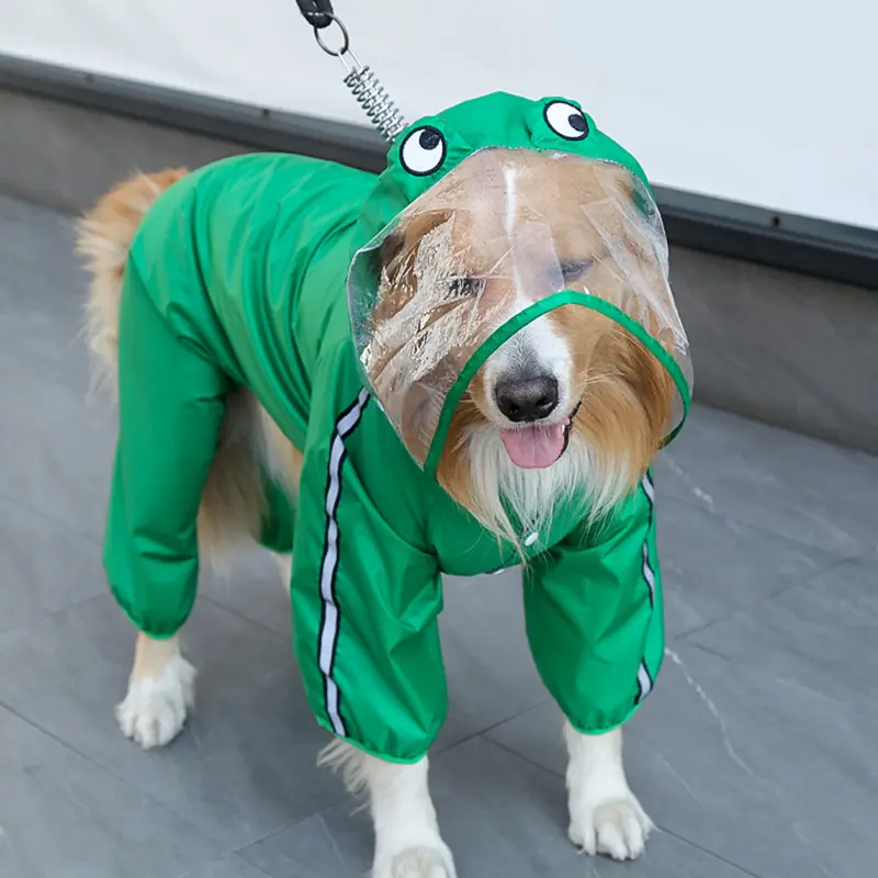 Áo mưa cho chó cưng, HEHUS, Thích hợp cho chó lớn, Trung Bình và Nhỏ, Chống gió và chống mưa, Áo Hoodie cho chó Con, cho áo khoác 4