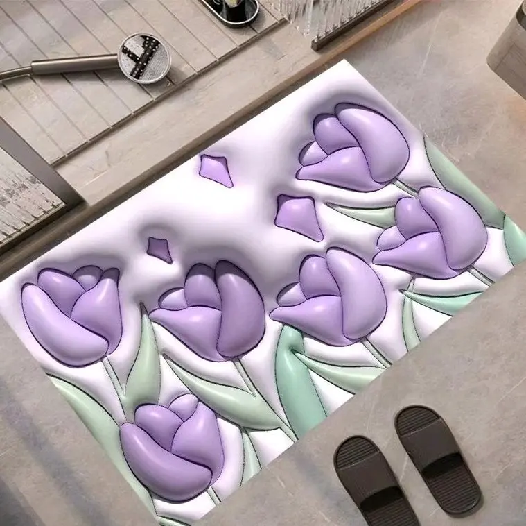 COD Paket 3 PCS Keset Lantai Motif 3D Anti-Slip Nyerap Air 6