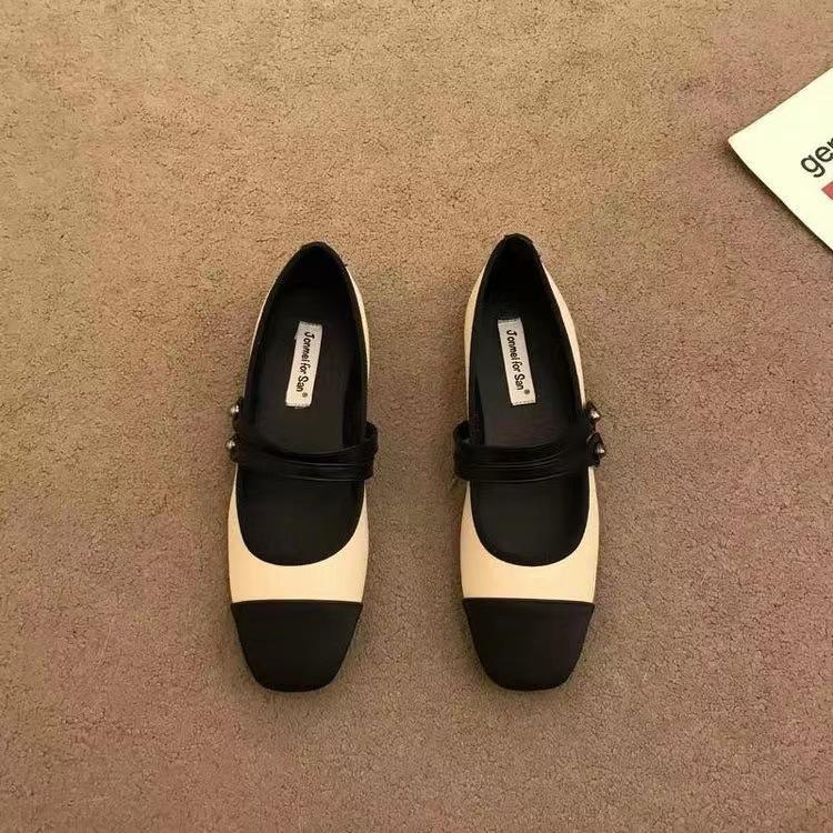 Product Introduction of Shoes Woman Flats Casual Female Sneakers Shallow Mouth Autumn Square Toe Dress Summer Fall New Rubber Lace-Up Mary Janes Basic S 3