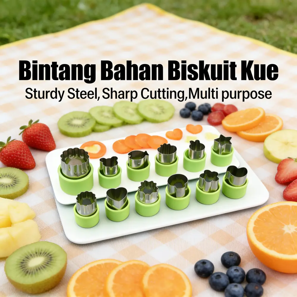 Kupu-kupu Makan Mie Bayi Pemotong Sayur Buah Sosis Biskuit Wonton Stainless Steel 304, Kualitas Terbaik untuk Anak