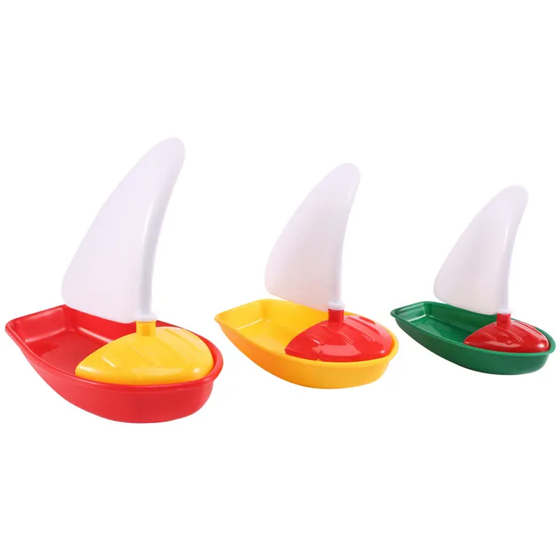 Thuyền Tắm Bằng Nhựa Cho Trẻ Em, 3 Cái, Thuyền Buồm, Đồ Chơi Bồn Tắm, Thuyền Buồm, Đồ Chơi Trẻ Em (Nhiều Màu, Cỡ Nhỏ + Trung + Lớn) 0