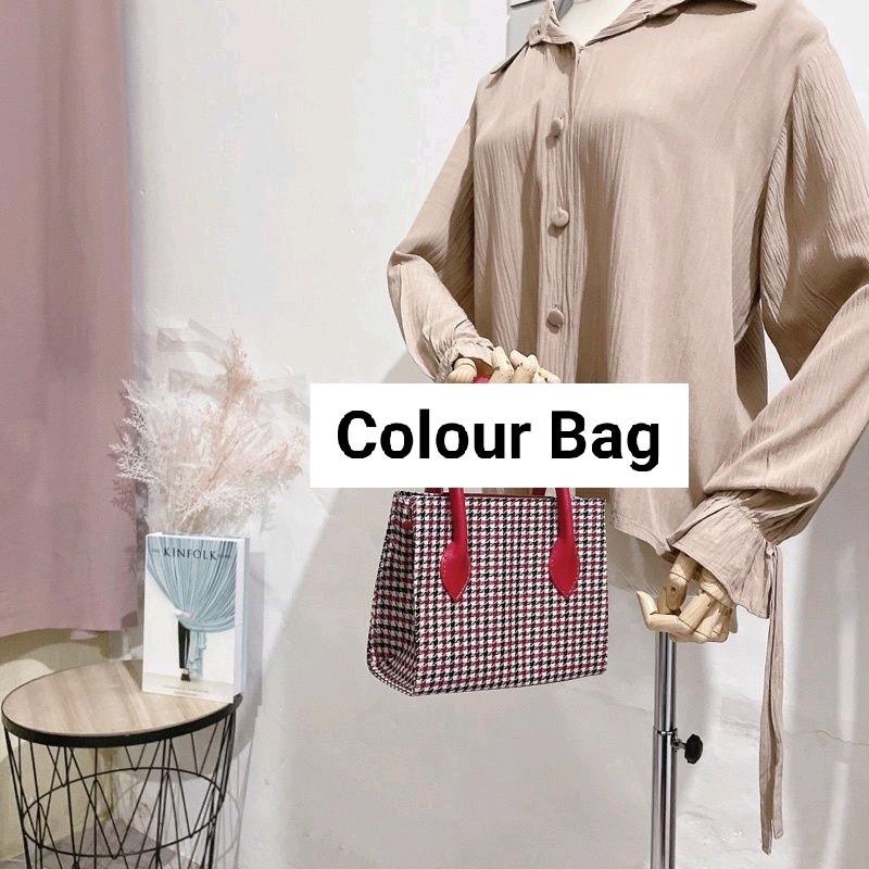 Tas Selempang Slingbag dan Handbag Wanita Terbaru Kekinian Kulit PU Kanvas Hitam 5