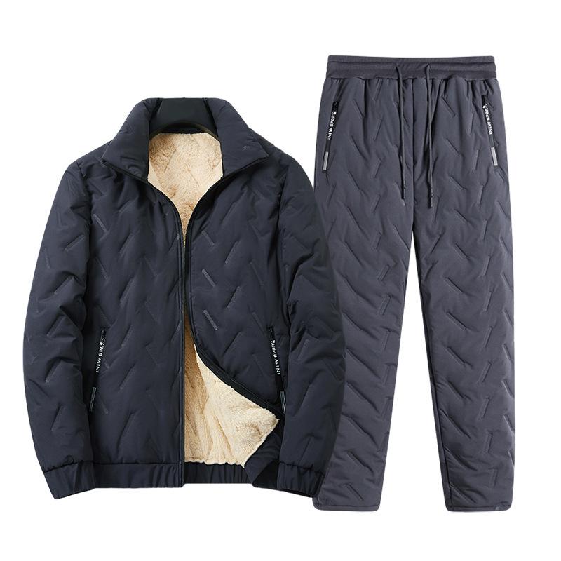 Bộ Quần Áo Cotton Mùa Đông, Hàng Mới Về Xuyên Biên Giới, Dành Cho Nam Giới, Dày Dặn Và Ấm Áp, Được Làm Bằng Lông Cừu Berber, Quần Áo Đệm Bông, Bộ Đồ Đầy Đủ, Bộ Đồ Hai Mảnh 8